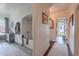 Elegant bathroom with modern tub-shower, concrete sink, and hardwood flooring at 541 W Palm Ln, Phoenix, AZ 85003