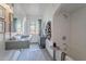 Elegant bathroom with a concrete sink, walk-in shower, and modern fixtures at 541 W Palm Ln, Phoenix, AZ 85003