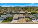 Aerial view of a neighborhood highlighting residential properties and lush greenery at 6833 E Grandview Dr, Scottsdale, AZ 85254