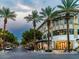 Charming street view with palm trees and stores, creating a relaxed, inviting atmosphere for shopping and dining at 6833 E Grandview Dr, Scottsdale, AZ 85254