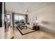 Bright living room with a large window, neutral decor and modern furnishings at 7800 E Lincoln Dr # 1035, Scottsdale, AZ 85250