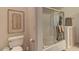 Full bathroom with a shower-over-tub and towel rack at 8245 E Bell Rd # 128, Scottsdale, AZ 85260