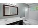 A clean, well-lit bathroom with modern fixtures, a vanity, and a shower-tub combination at 10809 N 111Th Pl, Scottsdale, AZ 85259