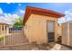 View of the backyard with a storage building at 2331 W Hartford Ave, Phoenix, AZ 85023