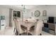Charming dining area with a chandelier, neutral walls, and seating for six at 23405 N 84Th St, Scottsdale, AZ 85255