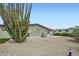 Spacious gravel backyard with drought-resistant plants and partial view of the single-story home at 2400 E Baseline Ave # 94, Apache Junction, AZ 85119