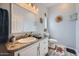 Bathroom featuring vanity with marble-like countertop and modern fixtures at 2400 E Baseline Ave # 94, Apache Junction, AZ 85119