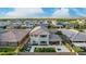 Aerial view of a home featuring a backyard pool and spa, as well as a covered patio area at 3749 E Sagebrush St, Gilbert, AZ 85296