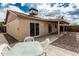 Backyard featuring covered patio, rock landscaping, and outdoor seating at 6335 E Brown Rd # 1098, Mesa, AZ 85205