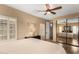 Spacious bedroom with mirrored closet doors and view of the en suite at 13336 W Via Caballo Blanco --, Peoria, AZ 85383
