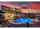 Inviting exterior view of home with pristine pool and mountain views at 13336 W Via Caballo Blanco --, Peoria, AZ 85383