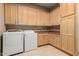 Functional laundry room includes cabinets, sink, and appliances at 13336 W Via Caballo Blanco --, Peoria, AZ 85383