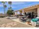 Outdoor patio with a view of mature landscaping and clear sky at 19791 N 86Th Dr, Peoria, AZ 85382