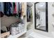 This walk-in closet offers modern shelving and ample space at 34195 N Alison Dr, San Tan Valley, AZ 85144