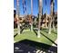 Condos viewed through palm trees and their shadows across the green grass at 3500 N Hayden Rd # 2103, Scottsdale, AZ 85251