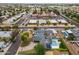 Real estate photo: Aerial view of home with solar panels, pool, and beautifully landscaped yard at 4408 N 28Th Pl, Phoenix, AZ 85016