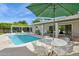 Charming backyard featuring a pool, covered patio, outdoor dining, and lush landscaping for ultimate relaxation and enjoyment at 4408 N 28Th Pl, Phoenix, AZ 85016