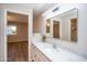 Bathroom features modern sink, ample cabinetry, and large mirror at 4502 E Carol Ave # 1, Mesa, AZ 85206