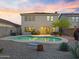 Stunning backyard featuring a sparkling pool and desert landscaping at 5110 E Peak View Rd, Cave Creek, AZ 85331