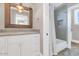 Bathroom features a white vanity and a tiled shower with glass door at 6102 E Calle Del Norte --, Scottsdale, AZ 85251
