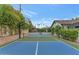 Private pickleball and basketball court with clear skies and manicured landscaping, ideal for recreation and fitness at 6102 E Calle Del Norte --, Scottsdale, AZ 85251