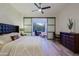The expansive main bedroom features an office and views of the community at 6936 E Whispering Mesquite Trl, Scottsdale, AZ 85266