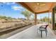 Relaxing covered patio with scenic backyard views of the desert landscape at 15201 N Zapata Dr, Fountain Hills, AZ 85268