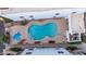 Aerial view of the community pool and lounge area at 16616 E Gunsight Dr # 114, Fountain Hills, AZ 85268