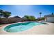 Inviting backyard pool with seating, surrounded by trees and greenery, ideal for outdoor enjoyment at 18829 N 23Rd Ave, Phoenix, AZ 85027