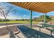 Shaded picnic area with tables, offering a relaxing spot to enjoy the community's green spaces at 27315 N 83Rd Dr, Peoria, AZ 85383