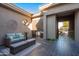 Charming courtyard with comfortable seating and a tiled patio at 7703 E Overlook Dr, Scottsdale, AZ 85255