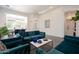 Bright, open living room featuring contemporary decor, plush seating, and marble coffee table at 7703 E Overlook Dr, Scottsdale, AZ 85255