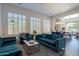 Bright, open living room with plantation shutters and contemporary furnishings at 7703 E Overlook Dr, Scottsdale, AZ 85255