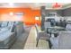 Open concept living room and kitchen with modern furnishings and stainless steel appliances at 1111 W University Dr # 2012, Tempe, AZ 85281