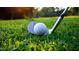 A golf ball and club on the beautiful green grass of a course at 1200 W Boxelder Cir, Chandler, AZ 85224