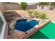 Relaxing backyard with beautiful water feature, rock landscaping and mature trees at 1750 W Mohawk Ln, Phoenix, AZ 85027
