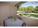 Relaxing patio with comfortable seating and views of the community landscaping at 2146 W Isabella Ave # 154, Mesa, AZ 85202