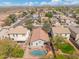 Stunning aerial view of a home with a kidney-shaped pool, nestled in a residential area at 2523 W Running Deer Trl, Phoenix, AZ 85085