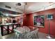 Chic dining area with a glass table, designer chairs, and a full mirrored wall, perfect for entertaining at 4808 N 24Th St # 1424, Phoenix, AZ 85016
