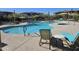 Relaxing pool area with lounge chairs, umbrellas, and clear blue water, perfect for summer days at 5100 E Rancho Paloma Dr # 1044, Cave Creek, AZ 85331