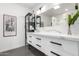 Elegant bathroom with modern fixtures, quartz countertops, and a frameless shower at 8754 E Via De Sereno --, Scottsdale, AZ 85258