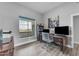 Bright office space featuring a modern desk setup, stylish decor, and a window with scenic views at 945 E Playa Del Norte Dr # 4017, Tempe, AZ 85288