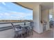 Outdoor patio features a built-in grill and outdoor table and chairs with waterfront views at 945 E Playa Del Norte Dr # 4017, Tempe, AZ 85288