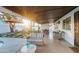 Covered patio with outdoor furniture, string lights, and a view of the backyard and pool at 1307 E Encanto St, Mesa, AZ 85203