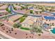 Aerial view of a property with a tidy lawn and desert landscaping at 1385 E Martha Dr, Casa Grande, AZ 85122