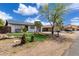 Charming home featuring black and white paint, modern design, desert landscaping, and green grass at 1985 S Plaza Dr, Apache Junction, AZ 85120