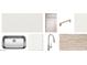 Kitchen selections featuring quartz countertop, white cabinets with brushed nickel hardware, subway tile, and stainless sink at 2356 E Spur Dr, San Tan Valley, AZ 85140