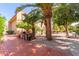 Outdoor grill and seating area with palm trees at 3031 N Civic Center Plz # 112, Scottsdale, AZ 85251