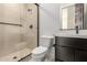 Bathroom featuring a glass-enclosed shower and modern fixtures at 33857 N Borgata Trl, San Tan Valley, AZ 85144