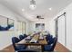 Modern dining area features contemporary lighting, stylish decor, and inviting ambiance at 3733 W Flynn Ln, Phoenix, AZ 85019